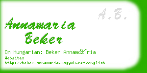 annamaria beker business card